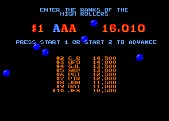 Marble Madness (Arcade) screenshot: High score