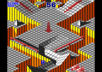 Marble Madness (Arcade) screenshot: Narrow passage