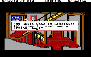 King's Quest III: To Heir is Human (DOS) screenshot: An unforgiving wizard