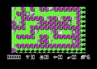 Robbo Forever (Atari 8-bit) screenshot: Level 46
