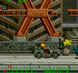 Midnight Resistance (Arcade) screenshot: Game starts