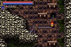Castlevania: Circle of the Moon (Game Boy Advance) screenshot: Whip it good :)