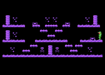 Magic World (Atari 8-bit) screenshot: Entrance surprise