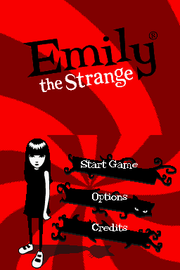 Emily the Strange: Strangerous (Nintendo DS) screenshot: Start Menu