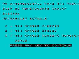 Ships (ZX Spectrum) screenshot: Instructions