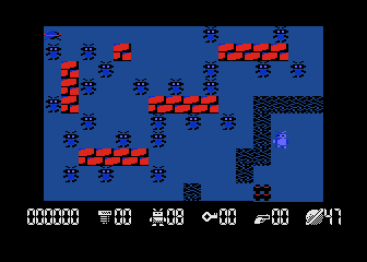 Robbo Forever (Atari 8-bit) screenshot: Level 47
