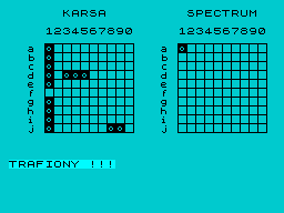 Ships (ZX Spectrum) screenshot: Hit