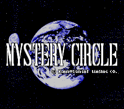 Mystery Circle (SNES) screenshot: Title screen