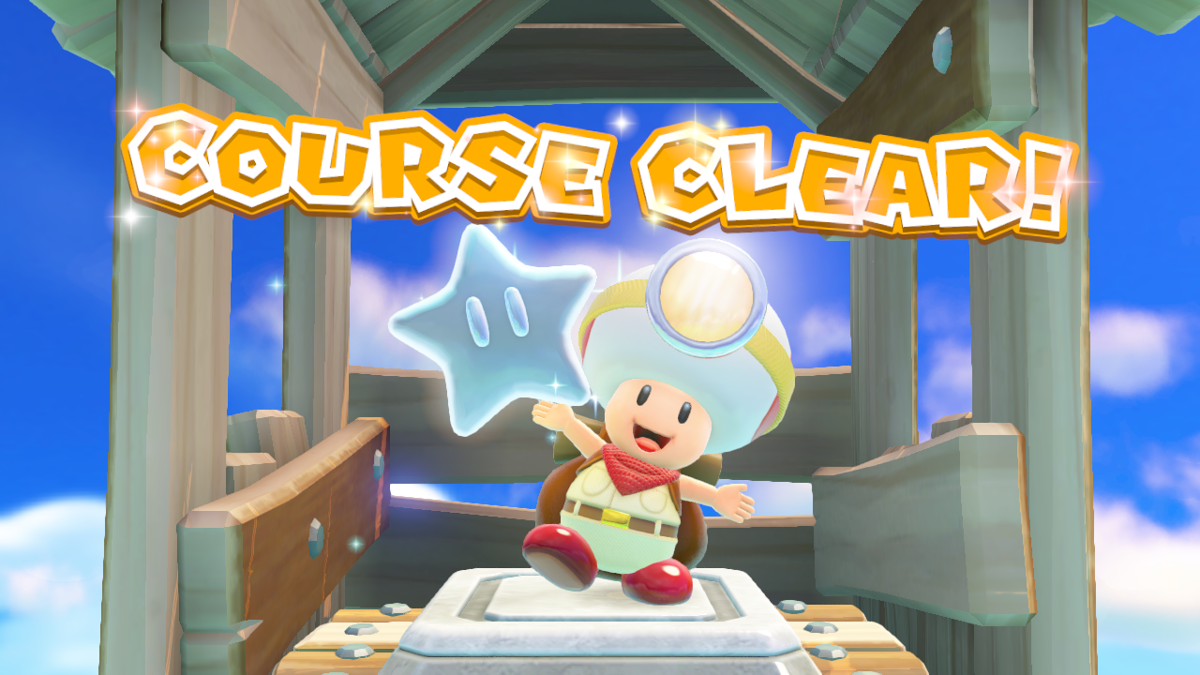 Captain Toad: Treasure Tracker (Wii U) screenshot: Course clear!