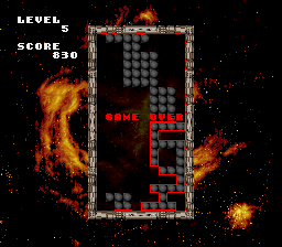 Mystery Circle (SNES) screenshot: Game over
