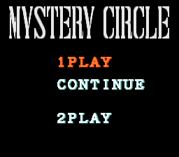 Mystery Circle (SNES) screenshot: Main menu