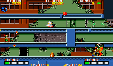 Psycho Soldier (Arcade) screenshot: In space ship