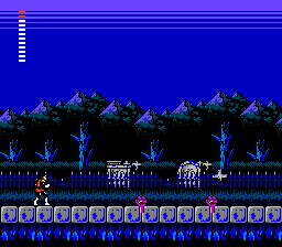 Castlevania II: Simon's Quest (NES) screenshot: Cemetery