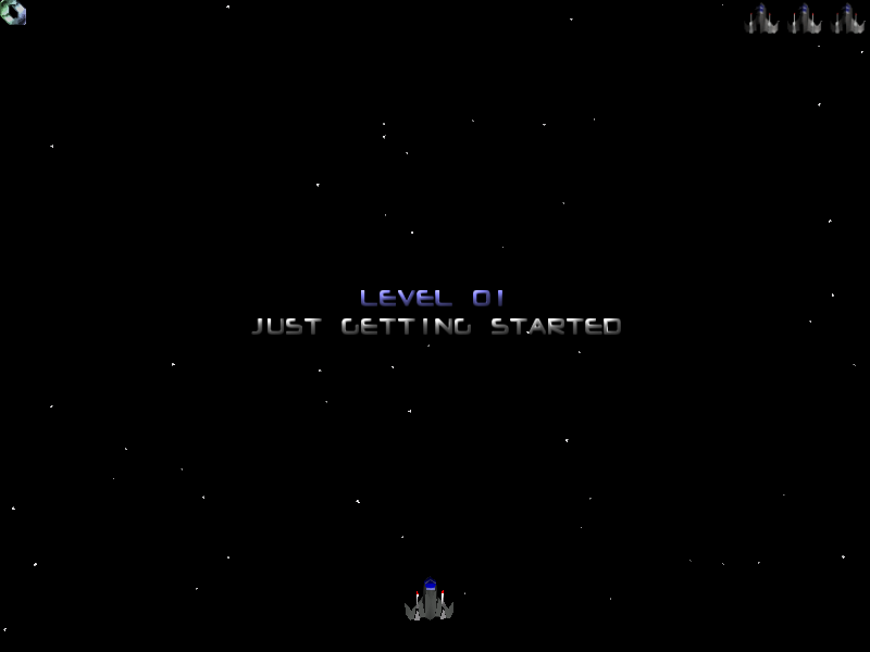 Bugatron (Windows) screenshot: Beginning of level 1