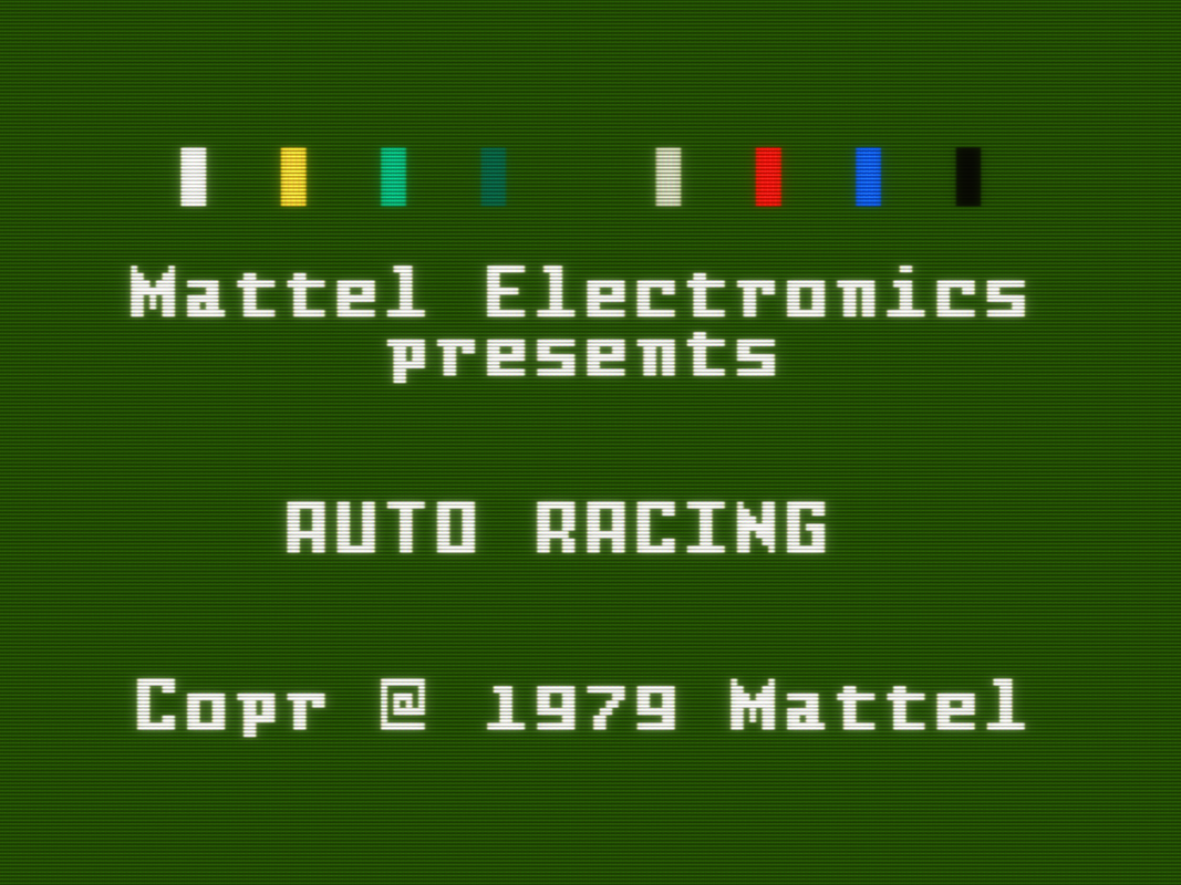 Auto Racing (Intellivision) screenshot: Title screen