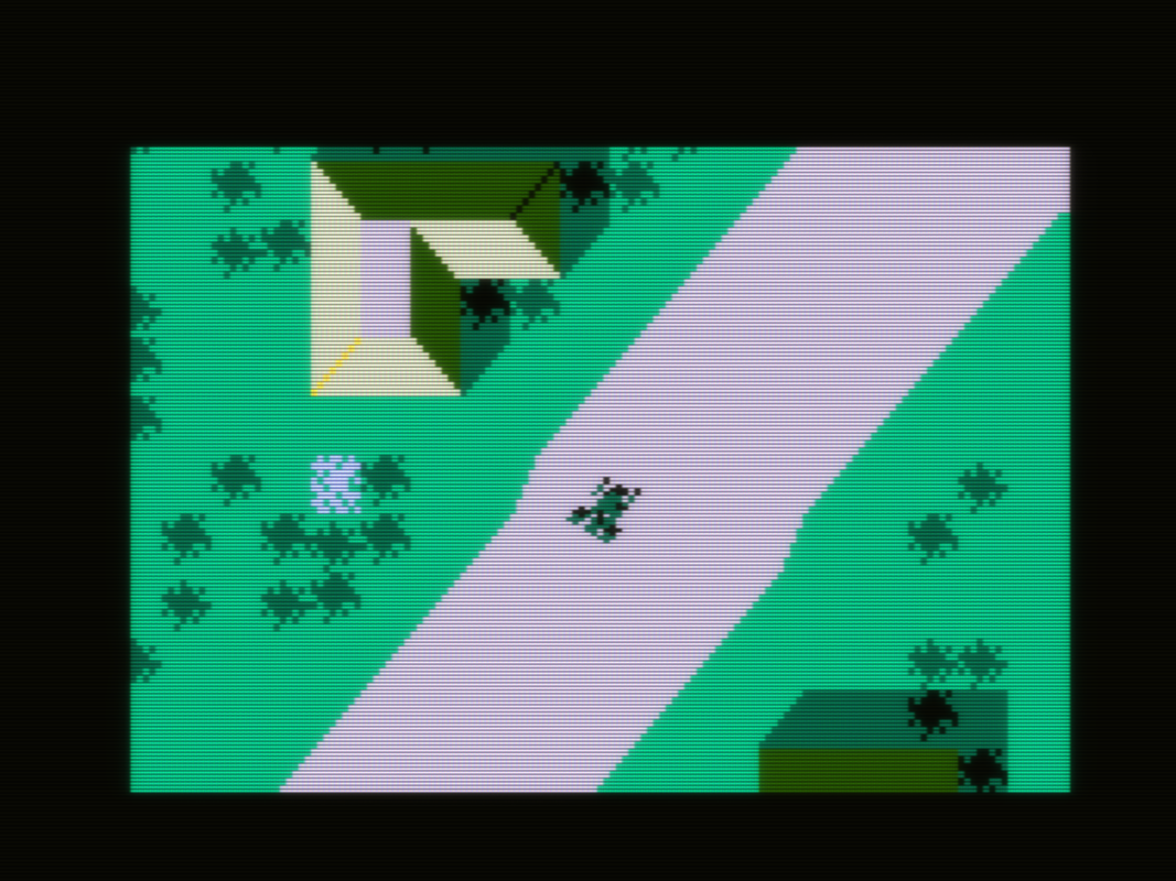 Auto Racing (Intellivision) screenshot: long straight