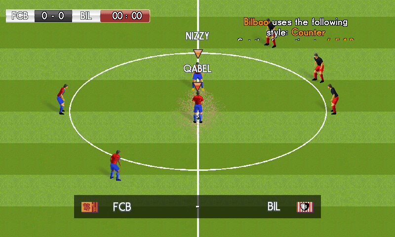 Real Football 2014 (J2ME) screenshot: Kick off (Samsung S8000 version)