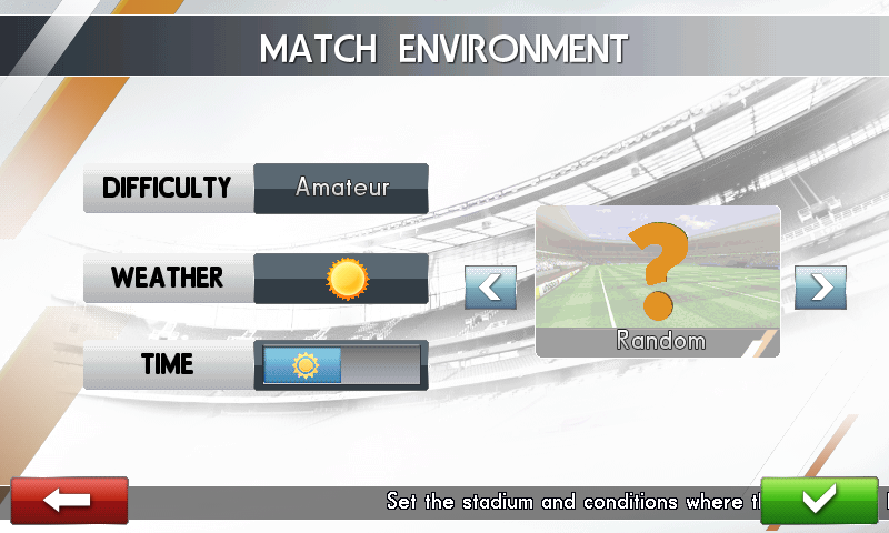 Real Football 2014 (Android) screenshot: Match environment