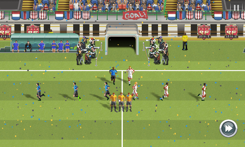 Real Football 2014 (Android) screenshot: Players enter the pitch