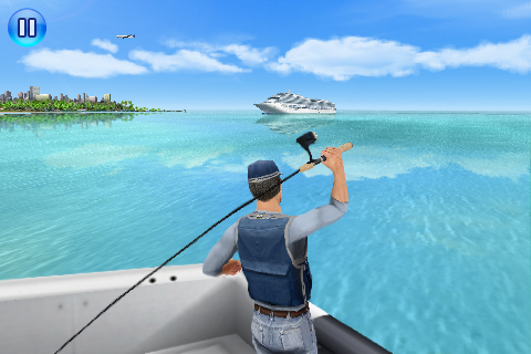 Fishing Kings (iPhone) screenshot: Fishing in Bahamas