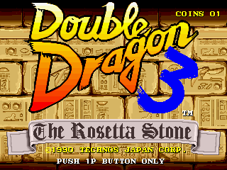 Double Dragon 3: The Rosetta Stone (Arcade) screenshot: Title Screen.