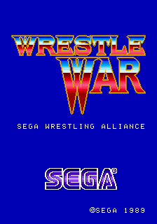 Wrestle War (Arcade) screenshot: Title Screen.