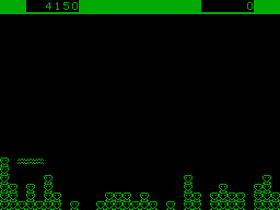 Martians (Atom) screenshot: Game over when a column of six martians is created...