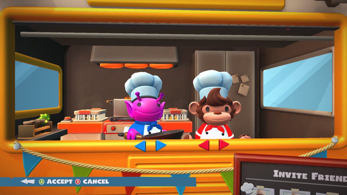 Overcooked! 2: Too Many Cooks Pack (Windows) screenshot: Purple Alien Chef and Monkey Chef