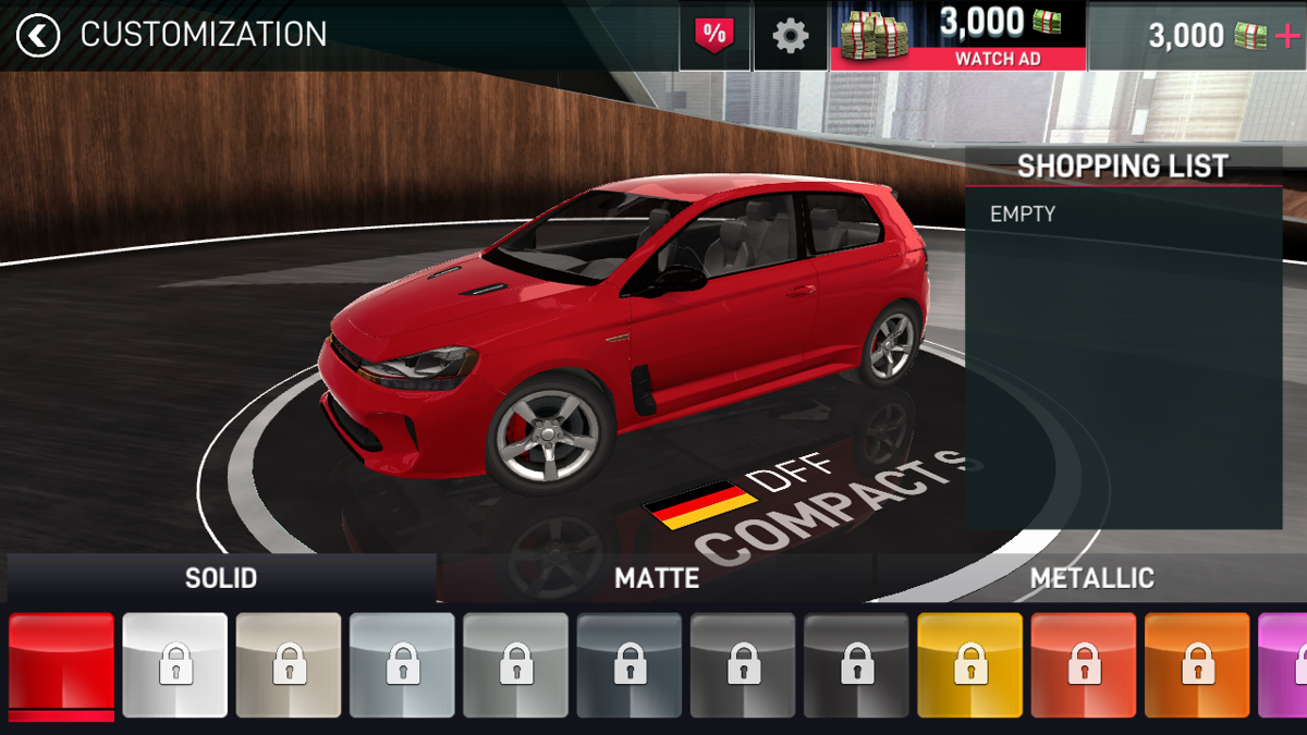 CIT 18 (Android) screenshot: New paintjobs can be unlocked