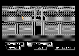 Centurion (Atari 8-bit) screenshot: Barbarian invasion