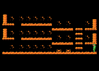 Magic World (Atari 8-bit) screenshot: So many of the pieces and only one is wanted