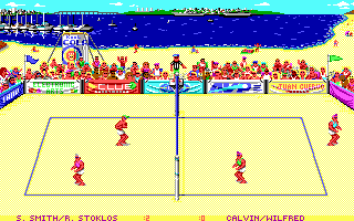 Kings of the Beach (DOS) screenshot: A Little Upset