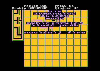 Hydraulik (Atari 8-bit) screenshot: Mission failed