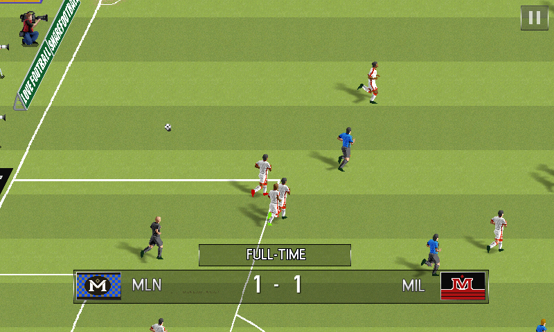 Real Football 2014 (Android) screenshot: Full-time