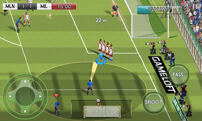 Real Football 2014 (Android) screenshot: Free kick