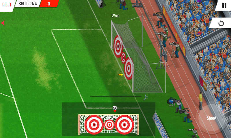 Real Football 2016 (Android) screenshot: Free kick challenge