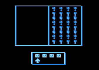 Sexy Six (Atari 8-bit) screenshot: Gameplay screen at start