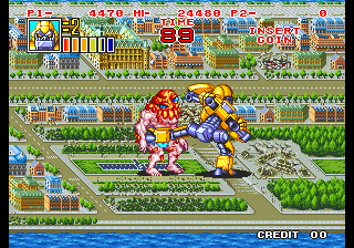 King of the Monsters 2: The Next Thing (Arcade) screenshot: Low kick.
