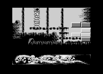 Fluid-Kha (Atari 8-bit) screenshot: Exit from the catacombs