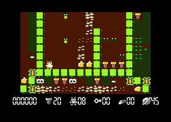 Robbo Forever (Atari 8-bit) screenshot: Level 45