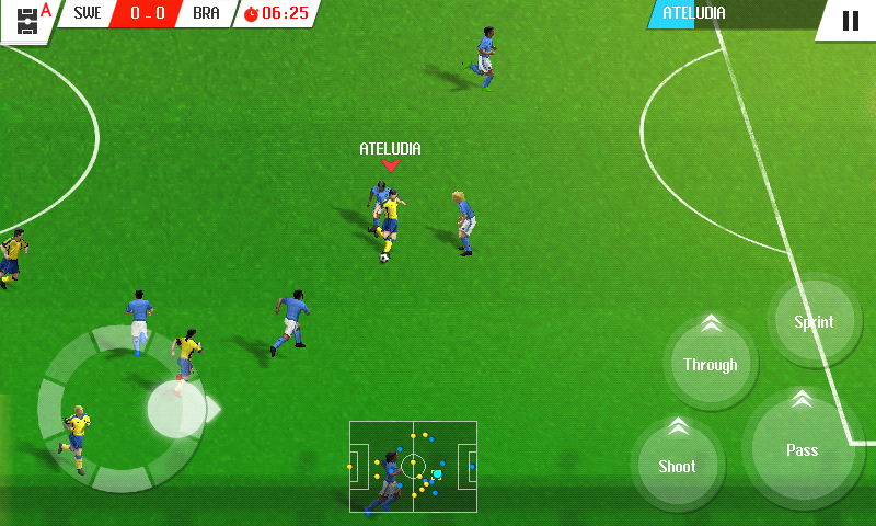 Real Football 2016 (Android) screenshot: Match has begun