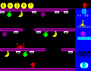 Monkey Academy (Philips VG 5000) screenshot: Doing divisions on level 3