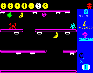 Monkey Academy (Philips VG 5000) screenshot: Found the right answer! It's 9!