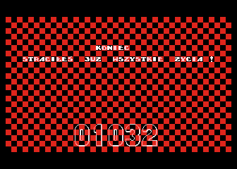 Monstrum (Atari 8-bit) screenshot: Game lost