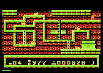 Hydraulik / Snowball (Atari 8-bit) screenshot: Level 2