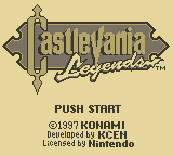 Castlevania Legends (Game Boy) screenshot: Title Screen