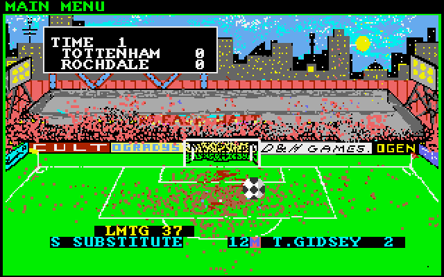 Football Director II (Amiga) screenshot: Starting a new match.