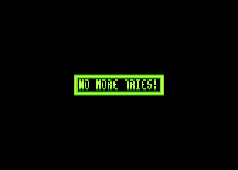 Neuroid (Atari 8-bit) screenshot: No more tries