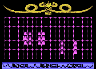 Neuroid (Atari 8-bit) screenshot: Moving shapes