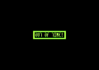 Neuroid (Atari 8-bit) screenshot: Out of time